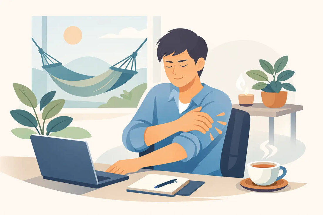 Armschmerzen nach Arbeit entspannen