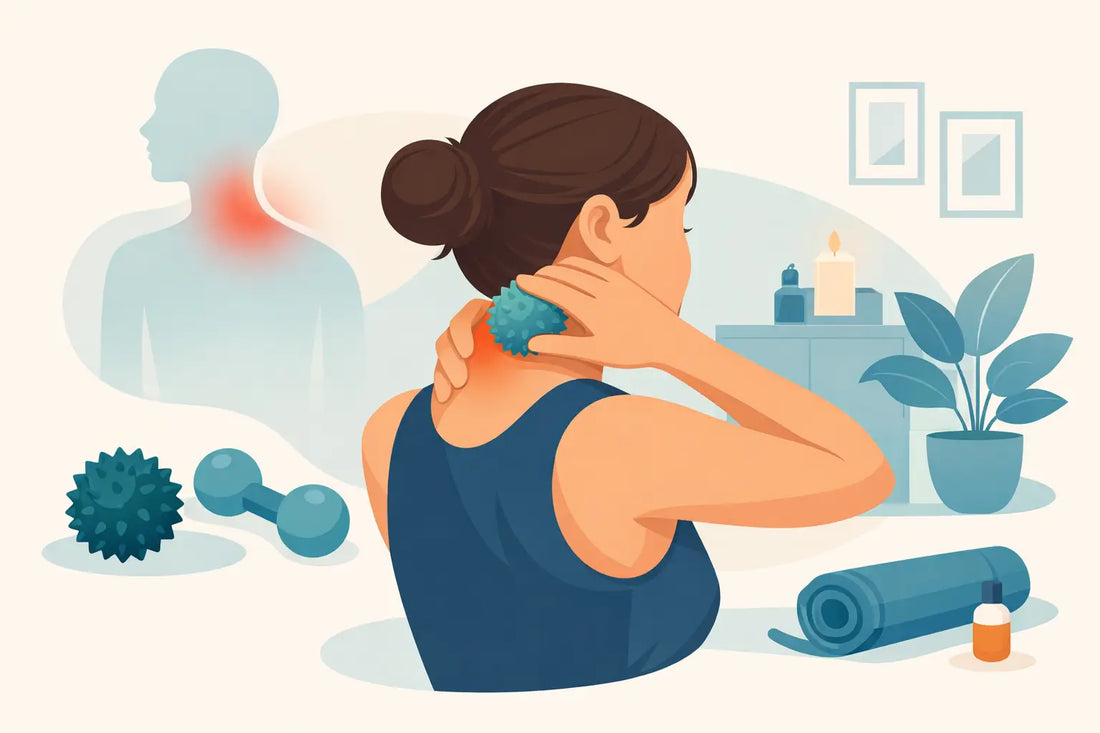 Nackenverspannung Selbstmassage zu Hause